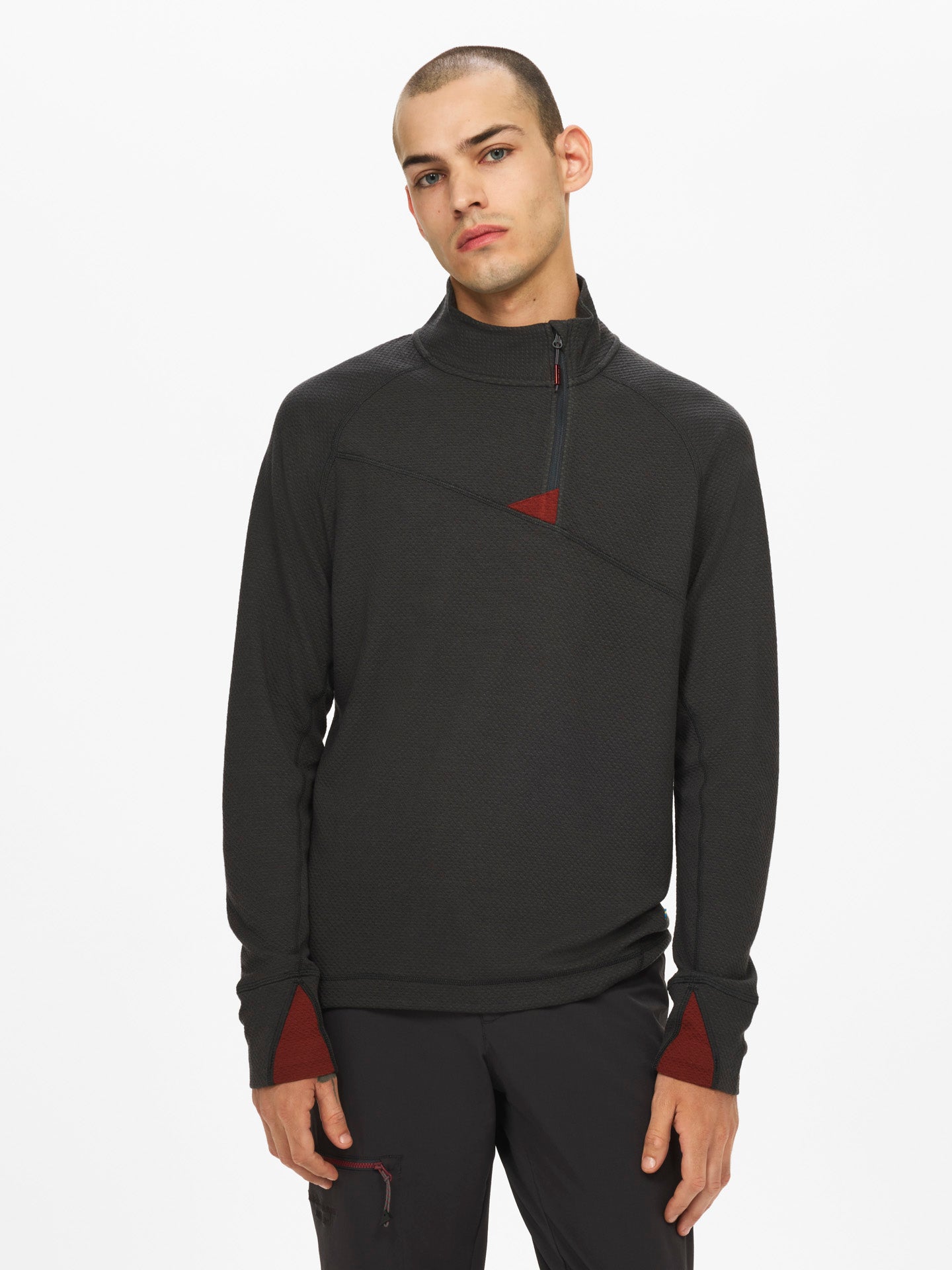 最終値下げ50%KlattermusenBalderZipSorrel Red Huge Half Zip Sweater M's – Klättermusen Japan